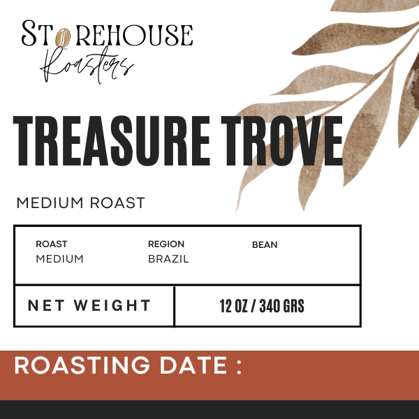 12oz. Bag Treasure Troe - Storehouse Roasters Brazil MEDIUM ROAST